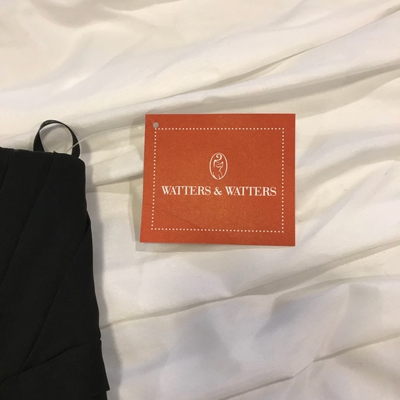 NWT Watters long black chiffon dress - formal - Picture 6 of 8